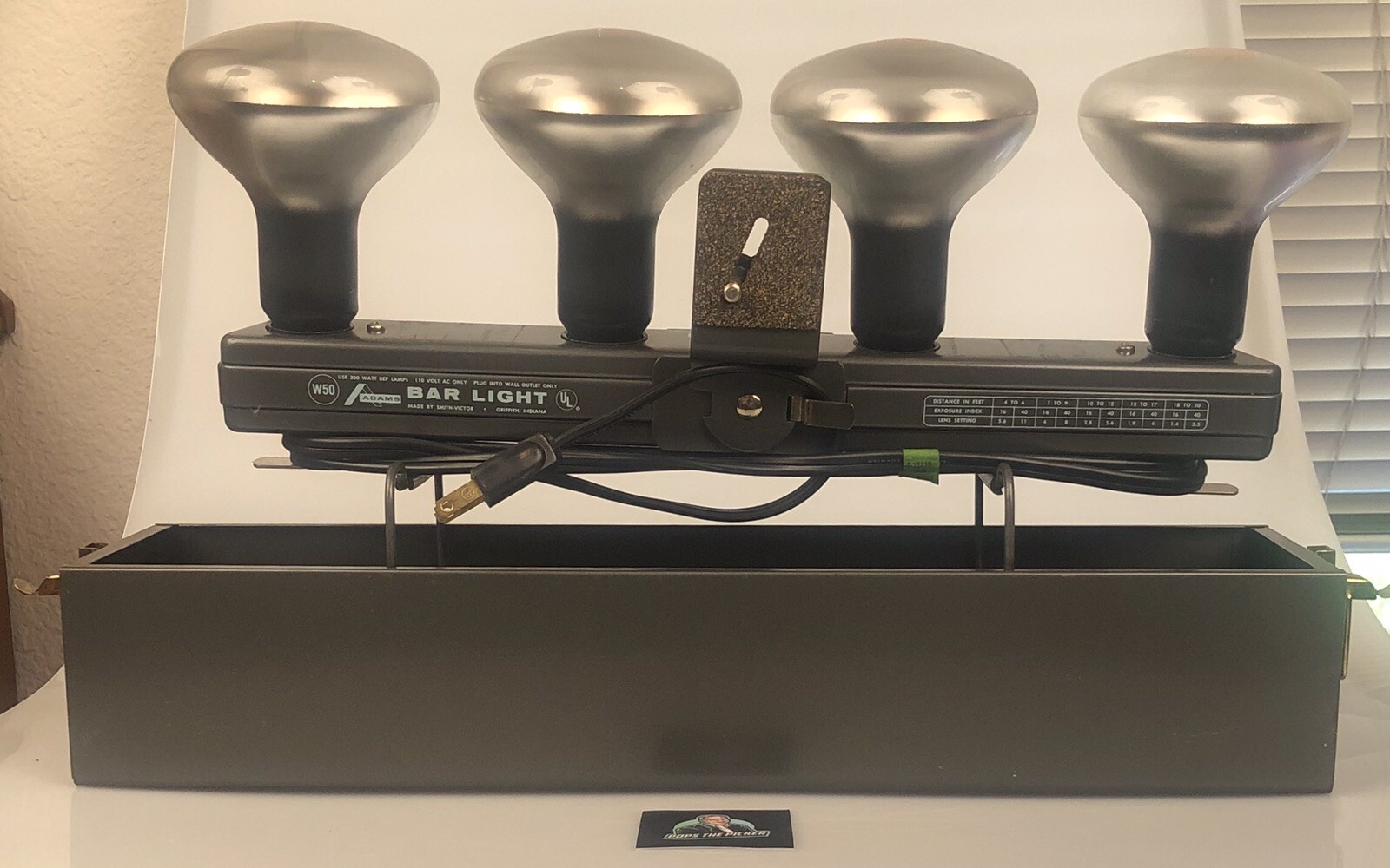 Vintage Adams W50 Light Bar in Storage Container