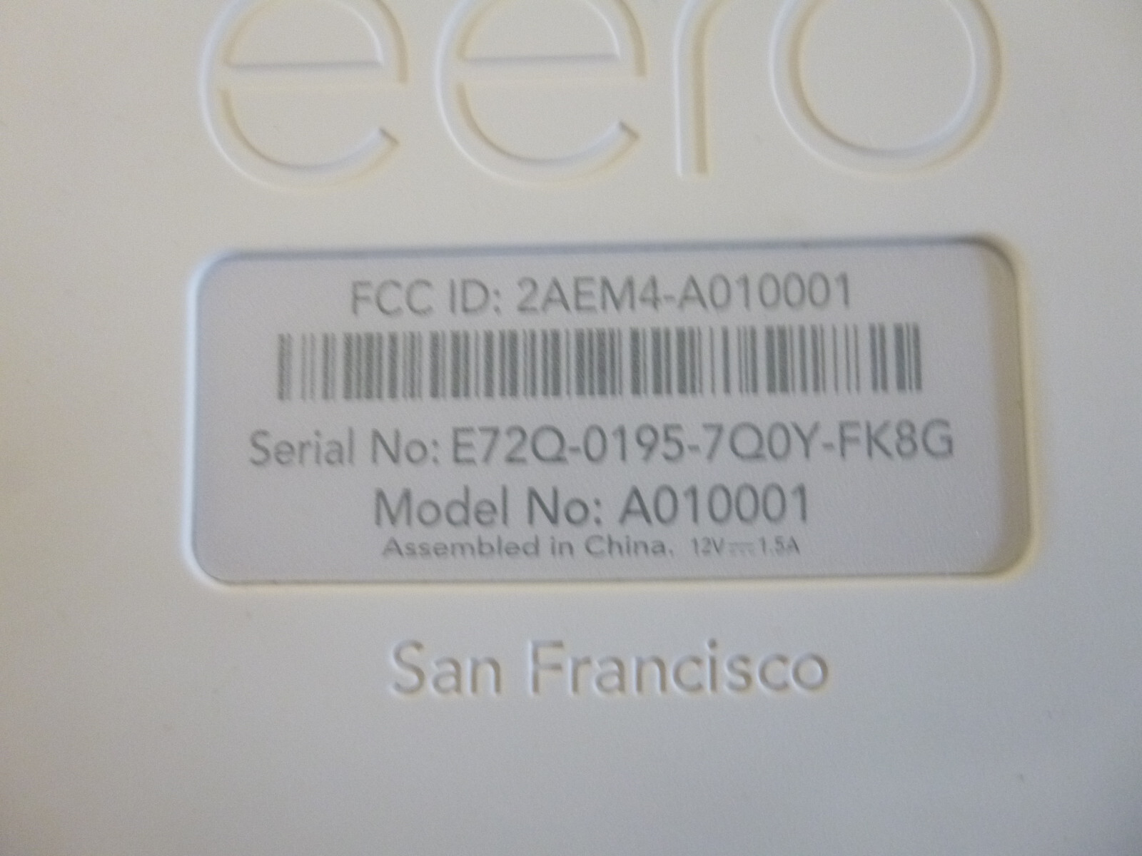 eero A010001 1st Generation Router