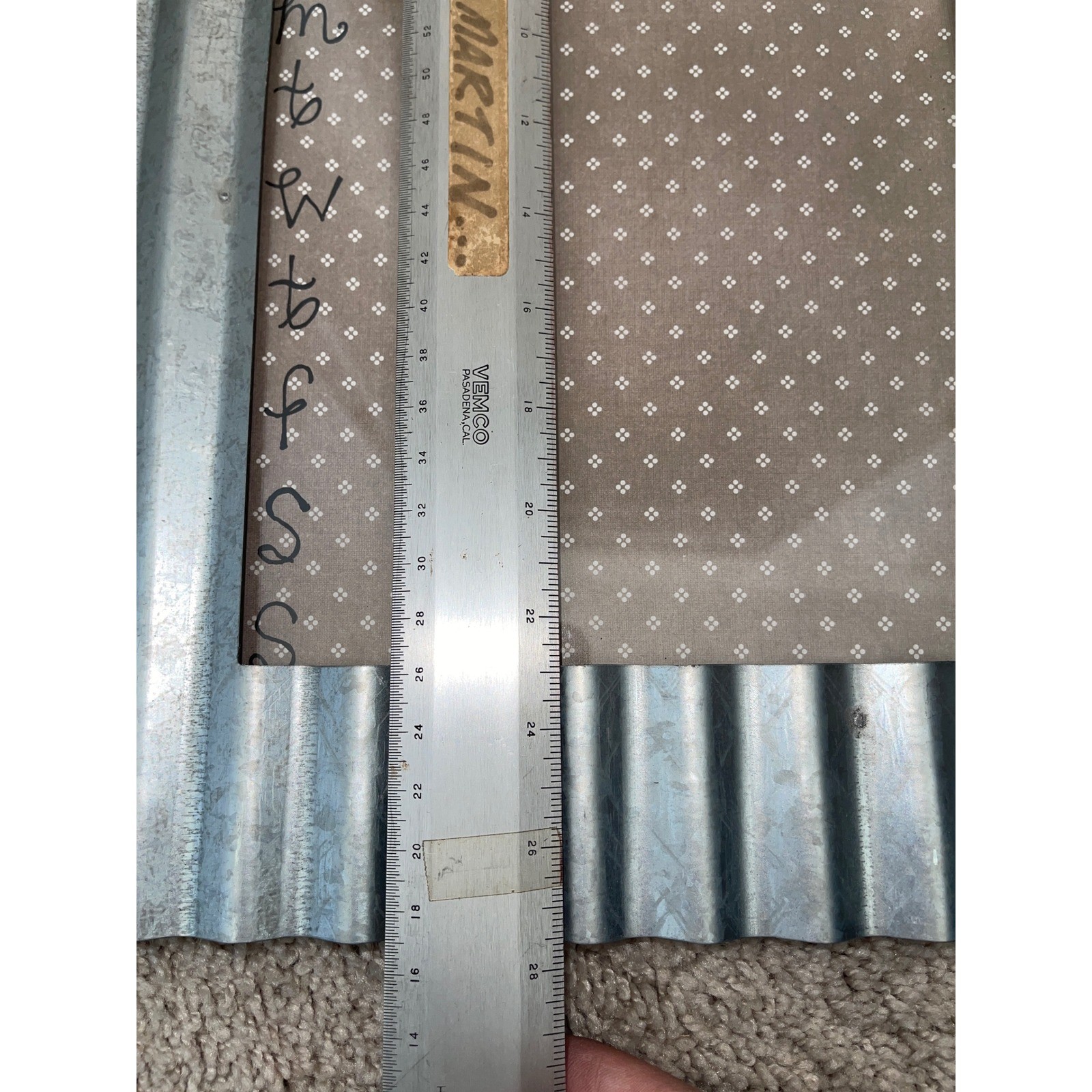 Rustic Galvanized Corrugated Metal Picture Frame & Kitchen Menu Board