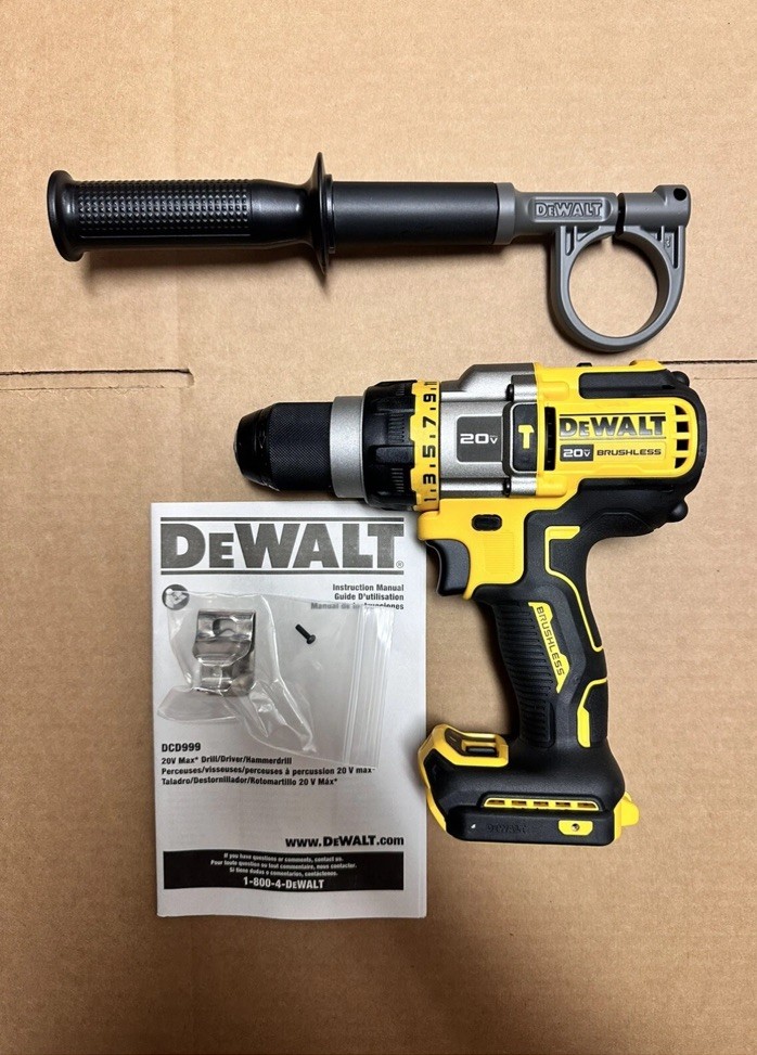 New Dewalt DCD999 20V Max XR 1/2" Flexvolt Advantage Brushless Hammer Drill