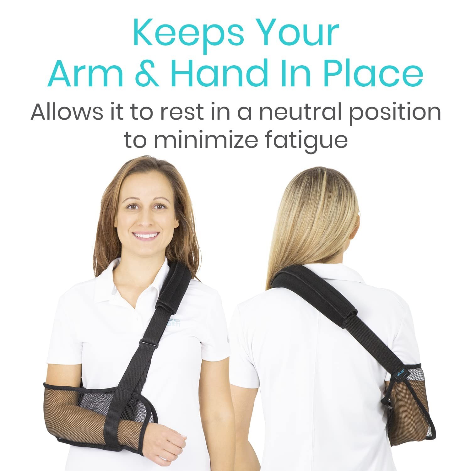 Vive Arm Sling for Shoulder Injury & Surgery Recovery - Waterproof Mesh Showe...