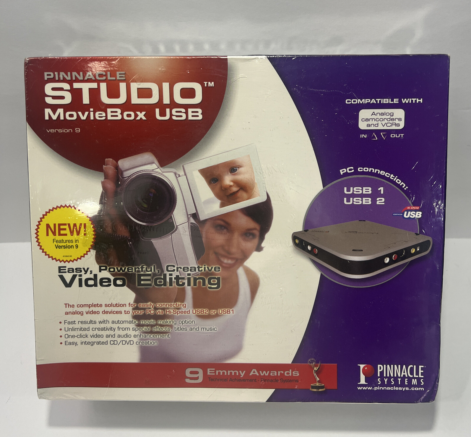 Pinnacle Studio MovieBox USB ver. 9 Video Editing (FACTORY SEALED!!)