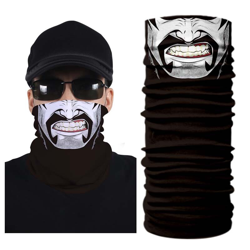 UV Protection Skull Clown Joker Balaclava Neck Gaiter Scarf Breathable Face Mask