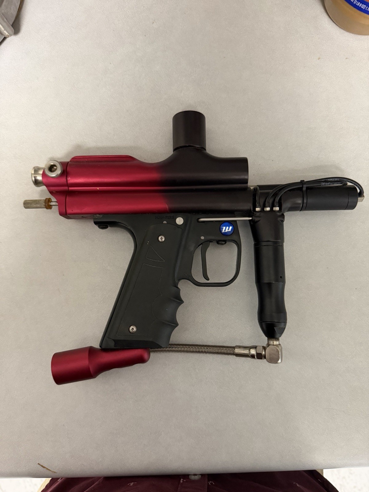WGP Trilogy Autococker Paintball Marker Black/Red Untested