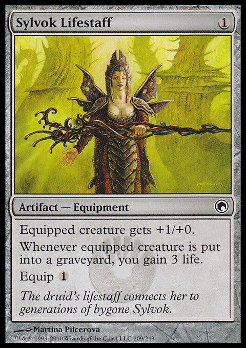Magic the Gathering MTG Sylvok Lifestaff (209) Scars of Mirrodin   LP