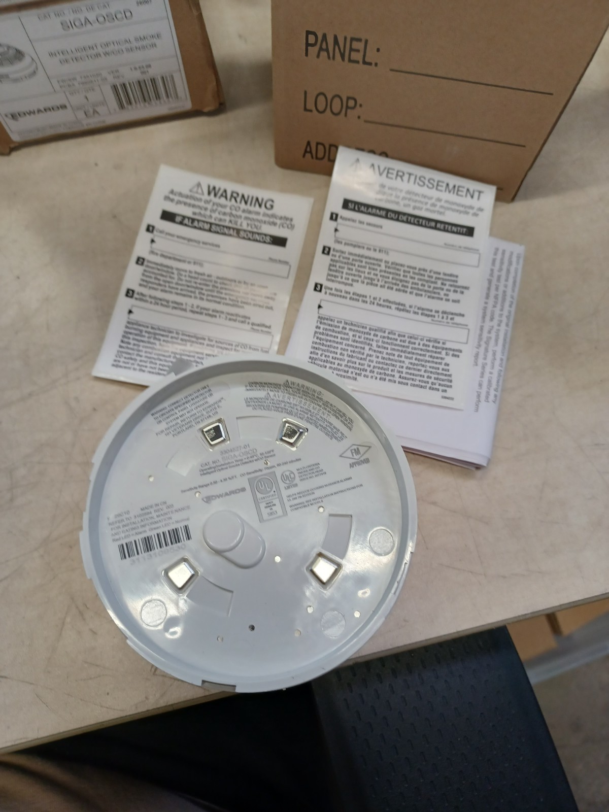 Edwards EST SIGA-OSCD Optical Smoke Detector With CO Sensor
