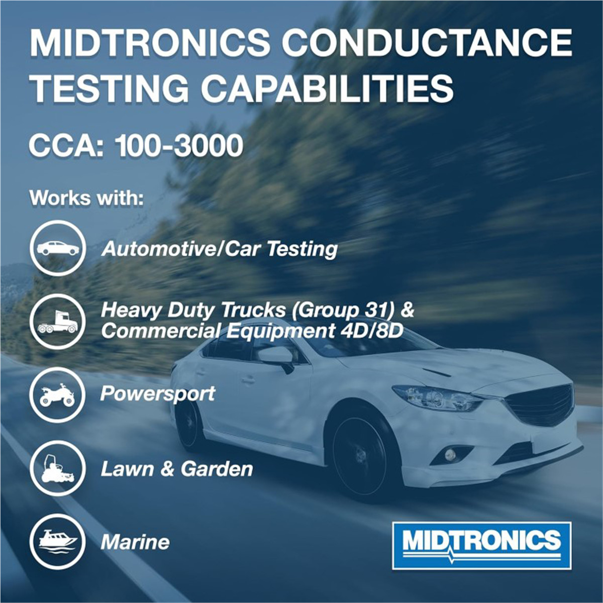 Midtronics Battery and Electrical System Analyzer- MDX-AI- Integrated Printer- 3