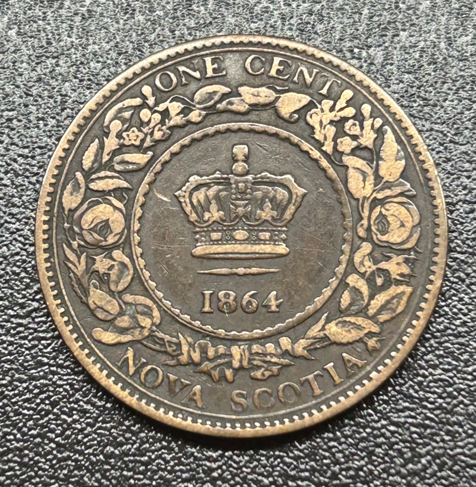 1864- Canada Nova Scotia - 1 Cent Coin -Queen Victoria - Nice Example - #597