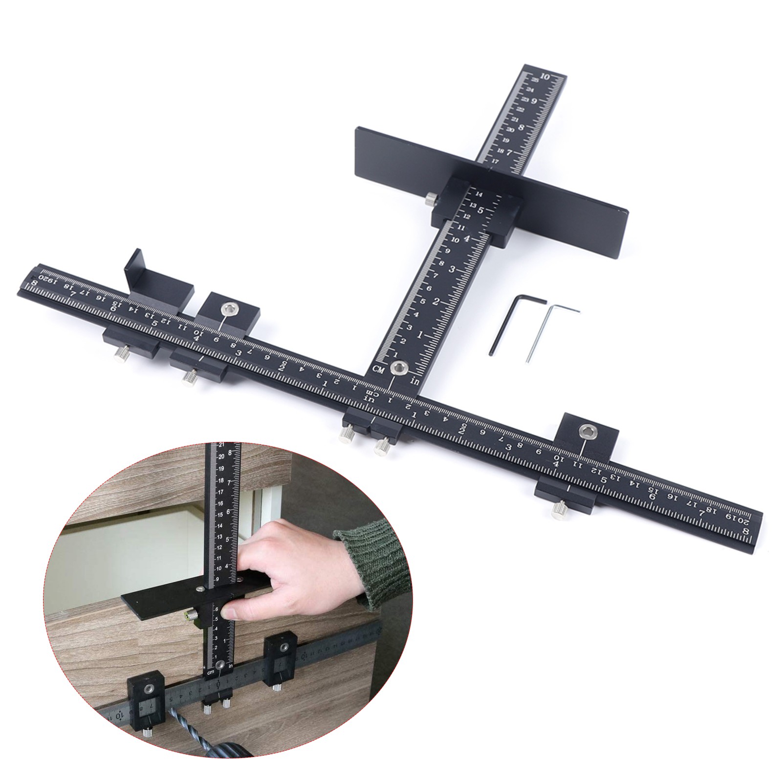 Cabinet Door Drawer Handle Installation Hardware Jig Tool