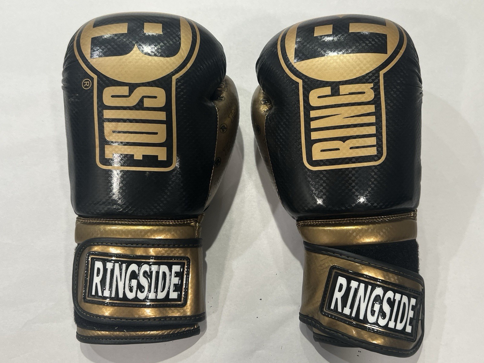 Apex Ringside Boxing Bag Training Gloves L/XL Black Gold 24oz (12oz each) FTG1