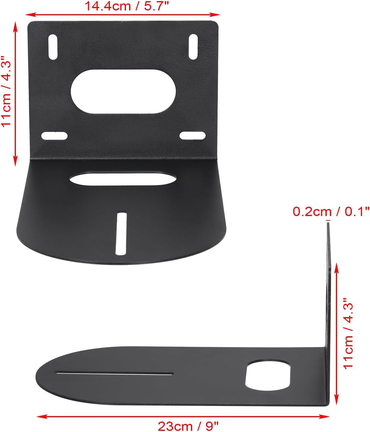 PTZ Camera Bracket 2 Pcs Black Universal PTZ Camera Mount Bracket Compatible