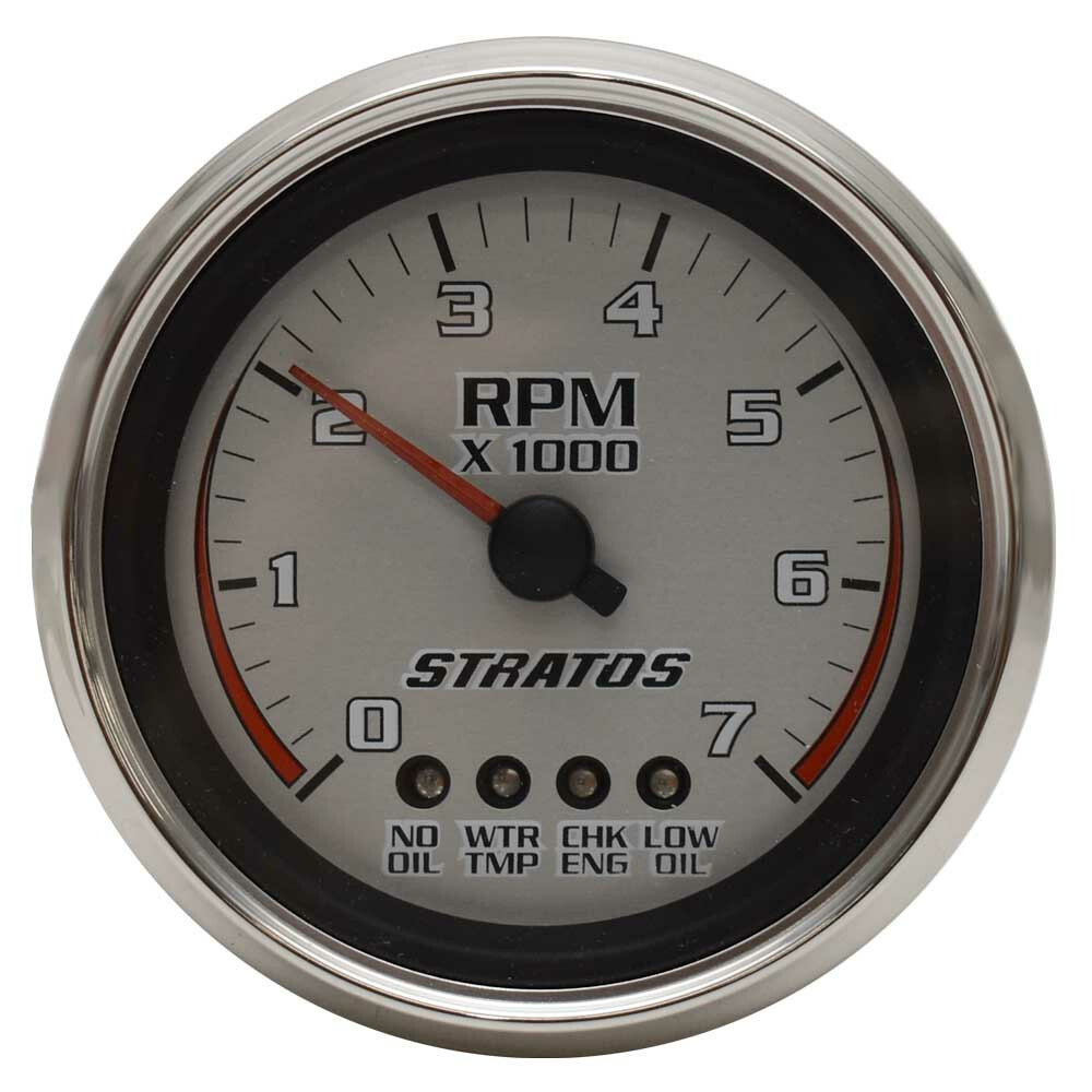 Stratos Boat Tachometer Gauge 7E558 | Systems Check 3 1/4 Inch 960714