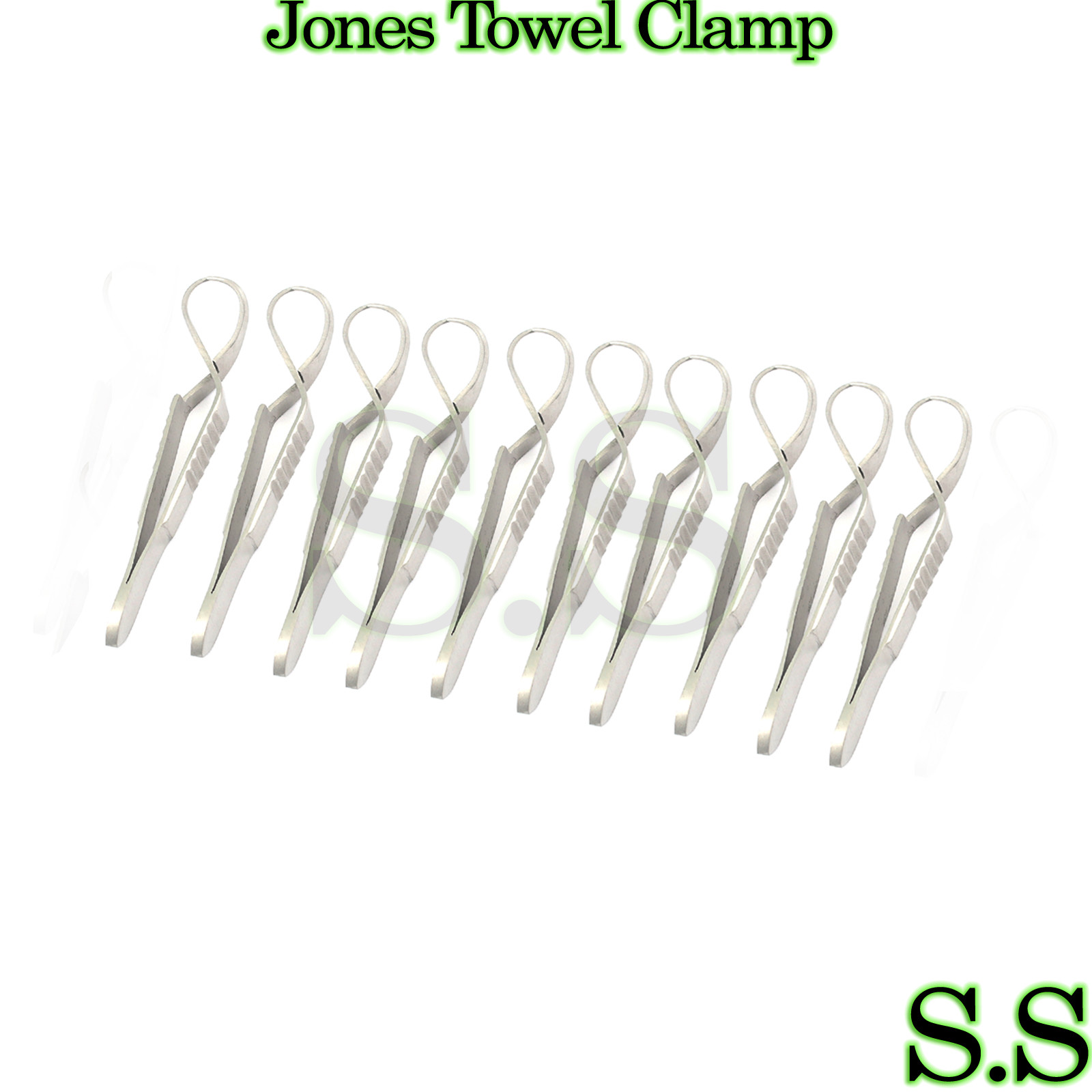 10 ENT Jones Towel Clamp 3.5" Surgical ENT Veterinary Instruments