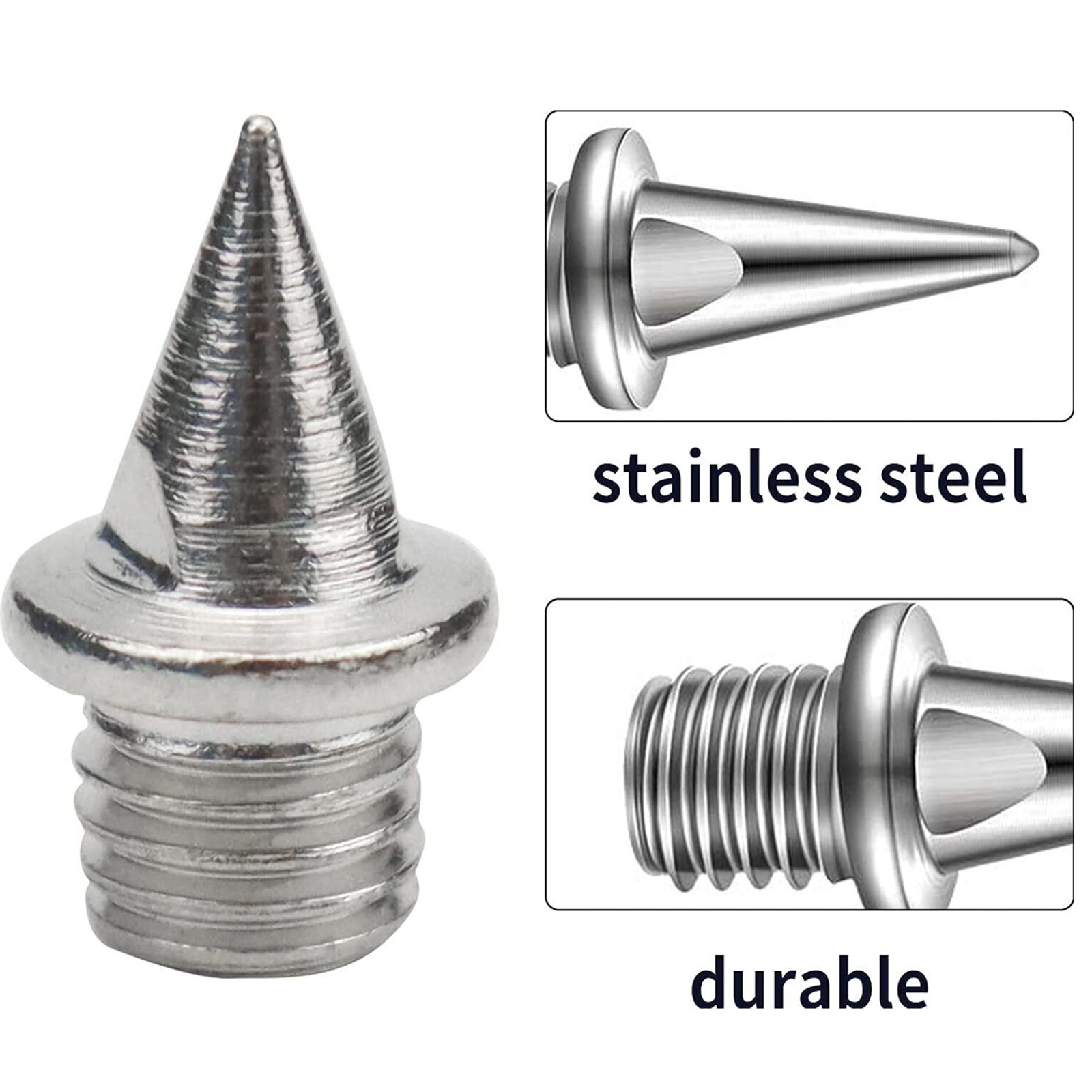 48Pcs / Set 7mm Track Spikes Stainless Wear-Resistant Shoe Spikes Replacement