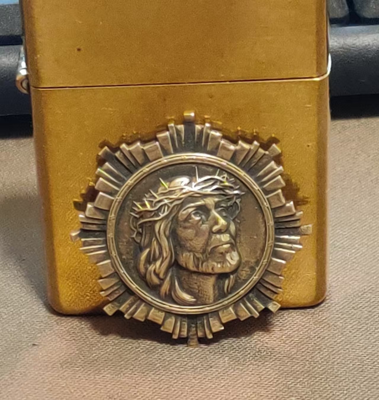 1 piece Brass Religious figure portrait badge sticker Lighter DIY Accessory