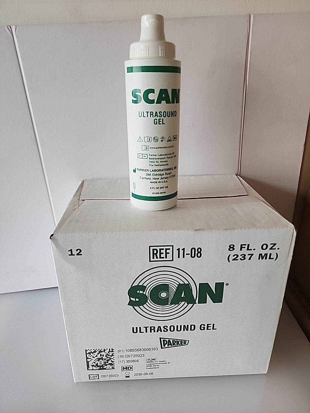 Parker Labs 11-08 Scan® Ultrasound Gel 8 oz New (Pack Of 12) EXP 06 /2030