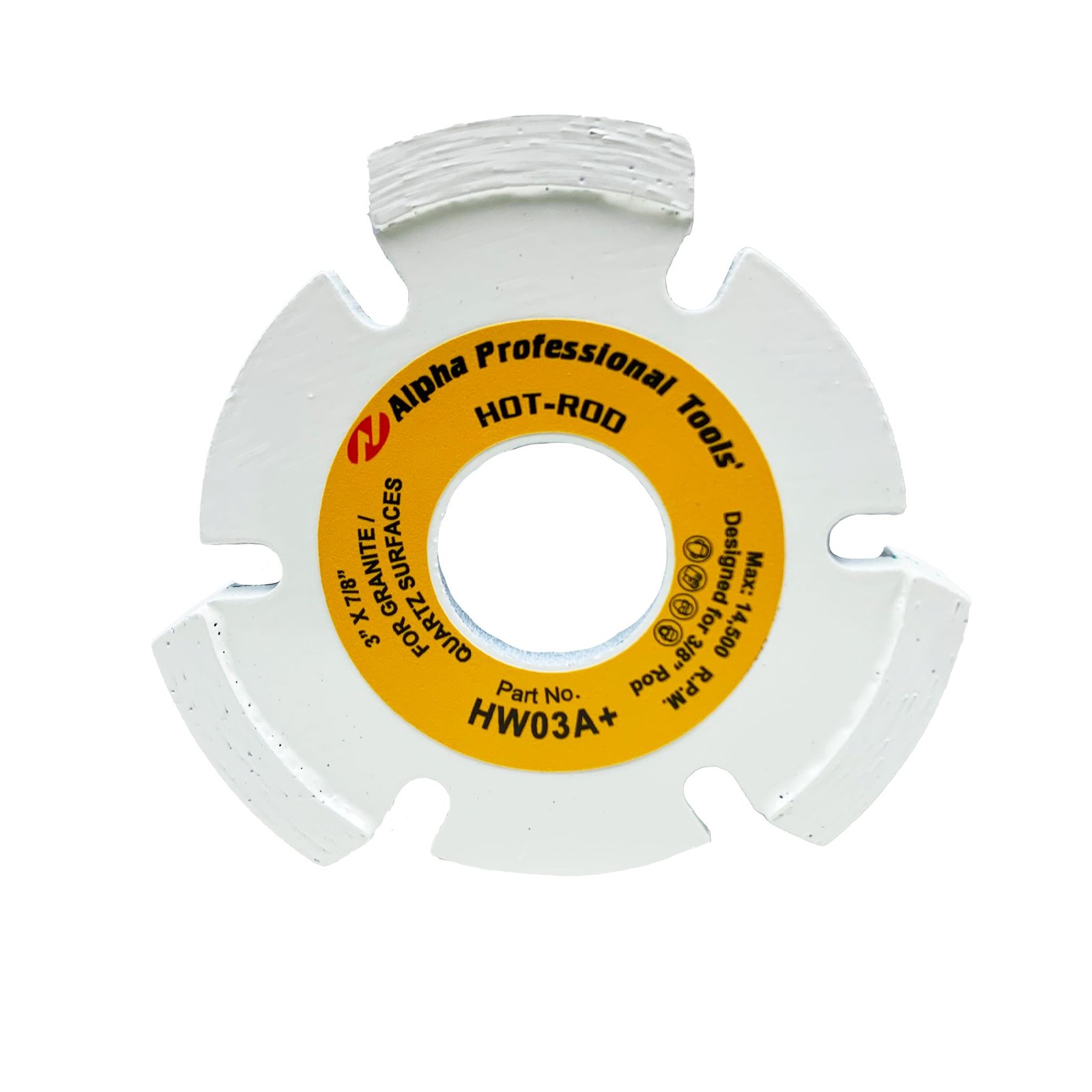 Alpha Professional Tools Hot-Rod Granite 3"- For 3/8" Threaded Rod-HW03A+