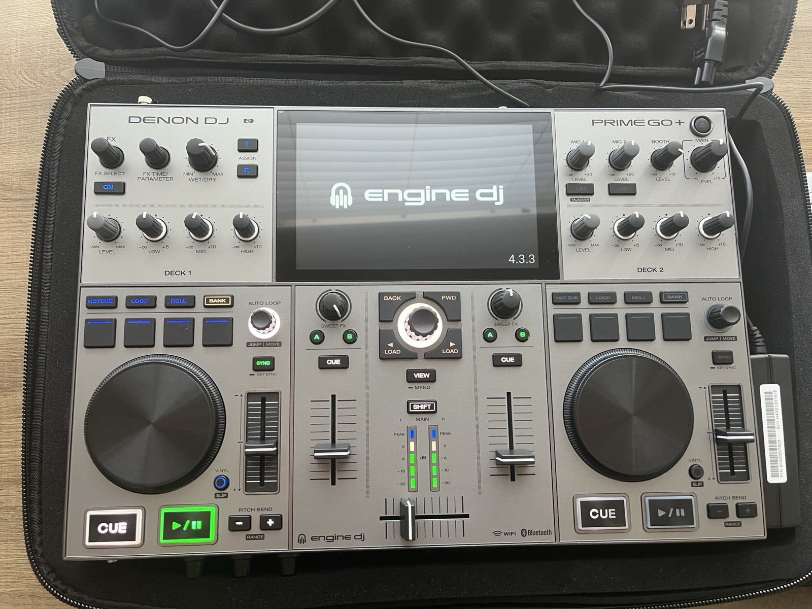Denon DJ PRIME GO+ Double Deck Controller Bluetooth RGB USB Pitch Control