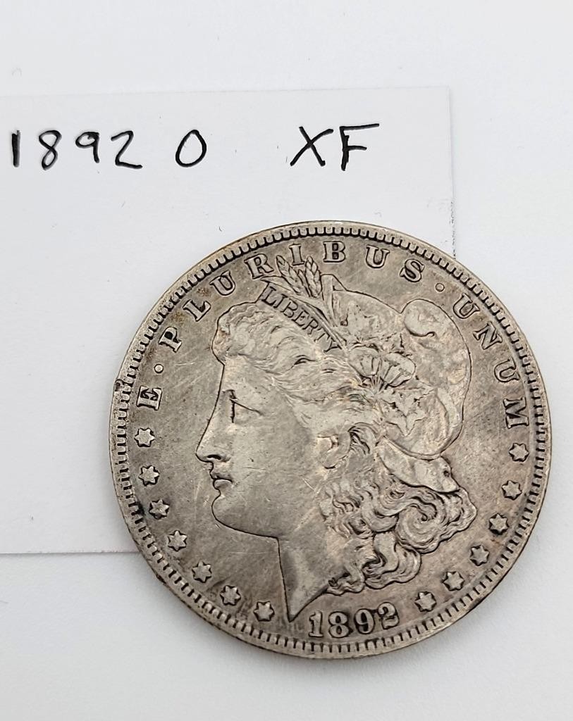 1892-O US Morgan Silver Dollar, .900 Silver, XF Details, YOU GRADE