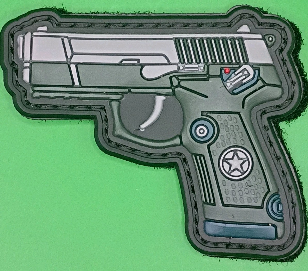 New Tactical Pistol Morale Patch Range Bag PVC Hook Loop Backing Unbranded Gear