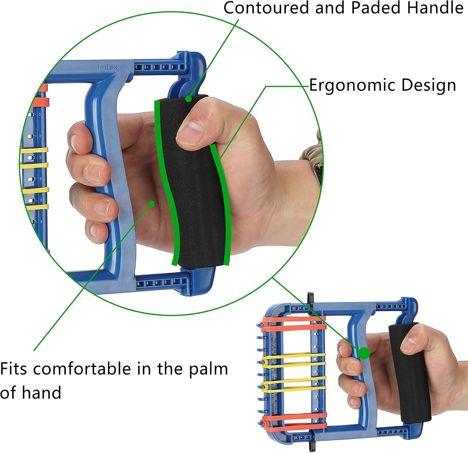 Hand Exerciser Strength Training Grip Strengthener For Physcial Therapy Blue New