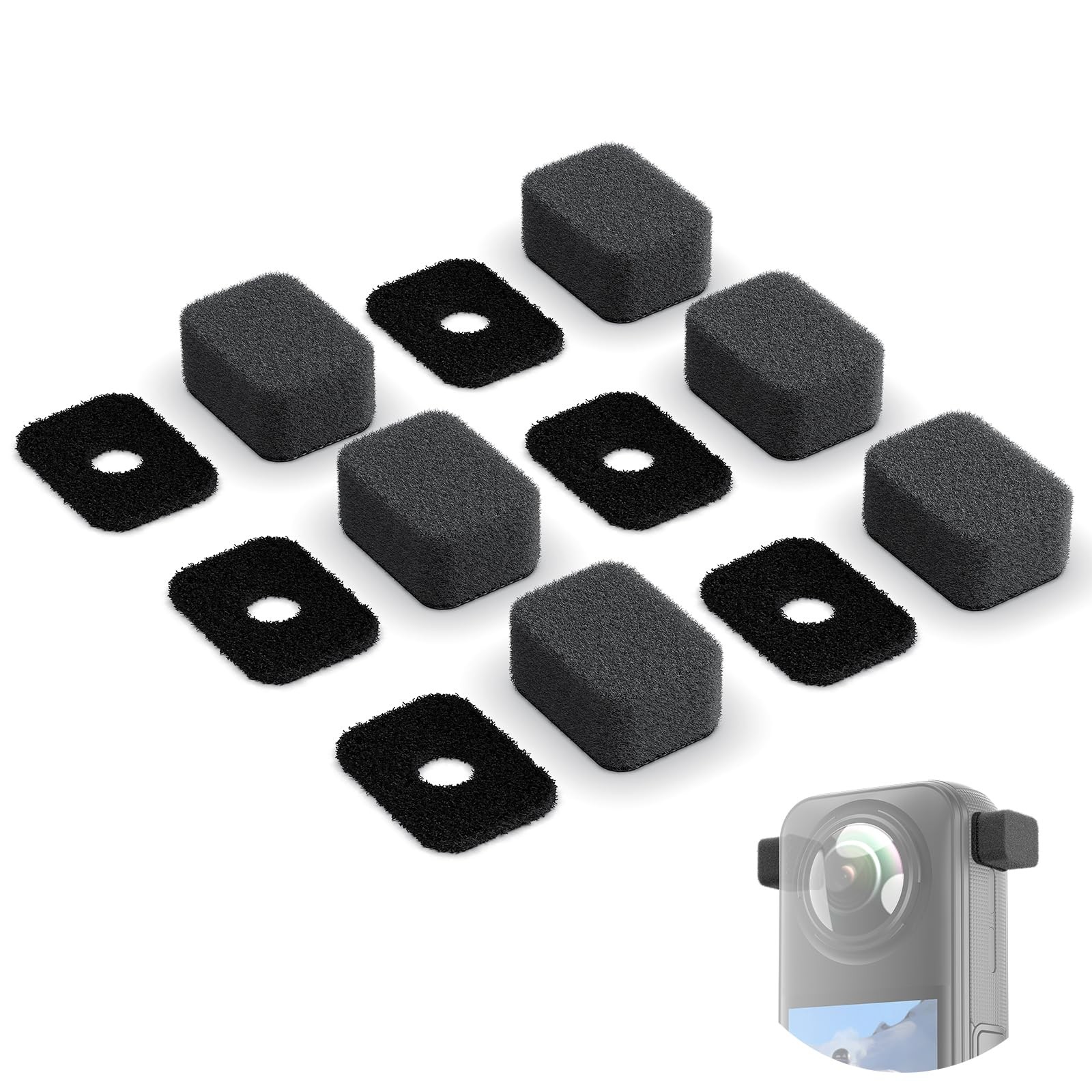 VRIG 6pcs Mic Wind Muff for Insta360 X5/X4 Air