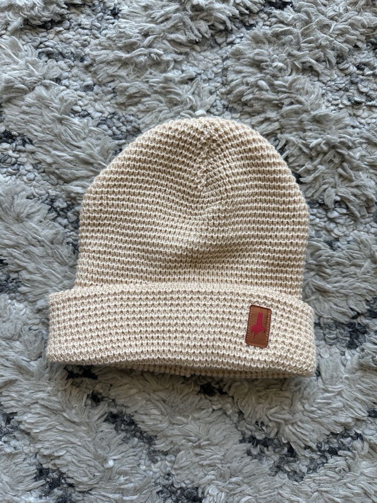 Beige Knit Beanie