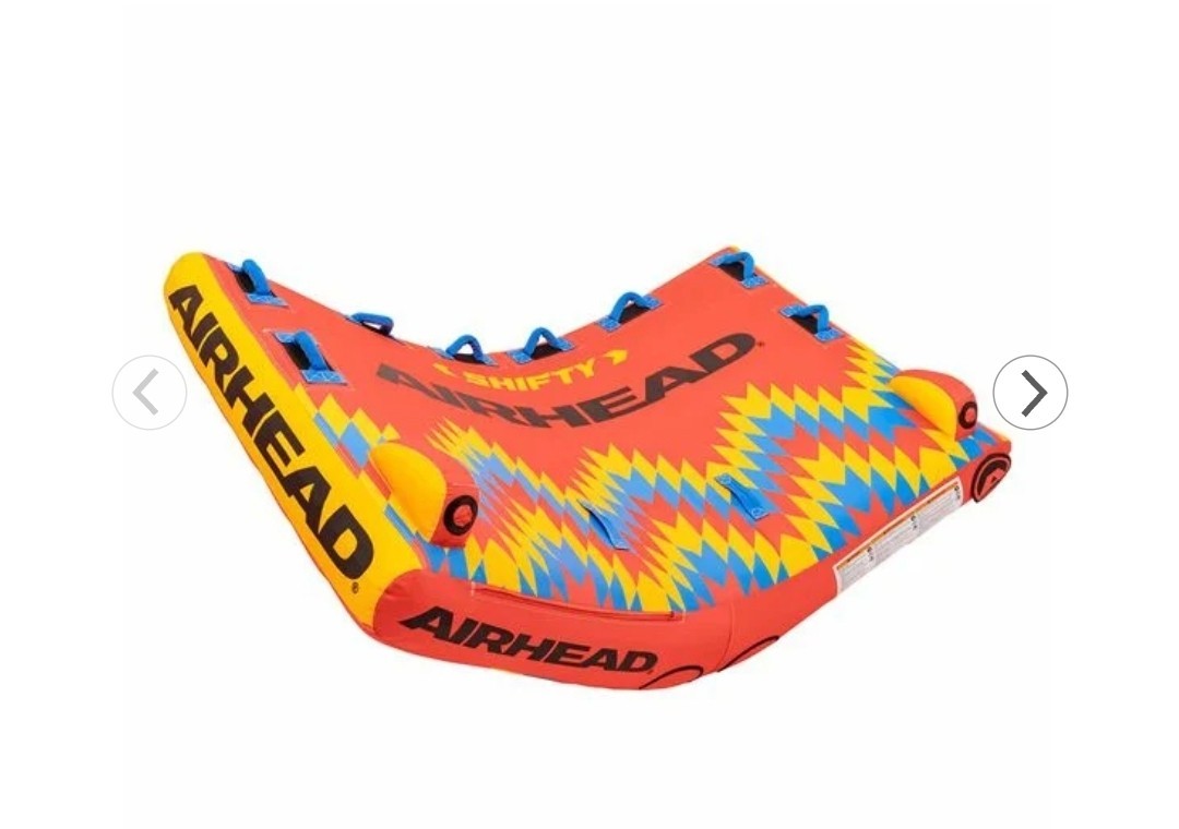 AIRHEAD SHIFTY 2 Person Inflatable Towable Tube for Water Sports Lake Boat Fun