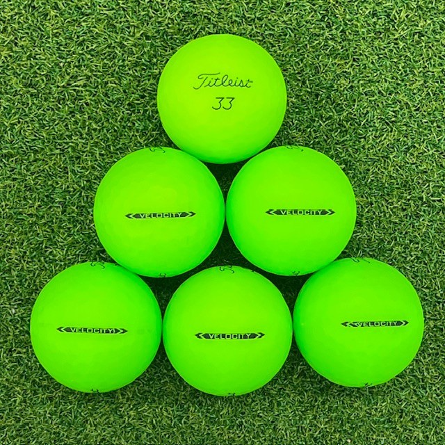 24 Titleist Velocity Matte Green Used Golf Balls 5A Mint Condition Lot