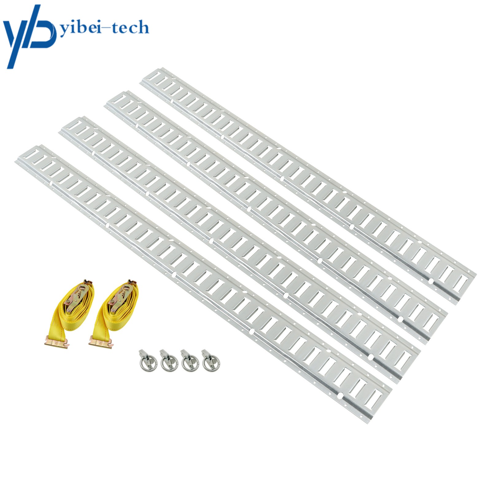 For E Track Tie-Down Rail Kit Trucks Vans Garages Trailer Tie Down System 12PCS