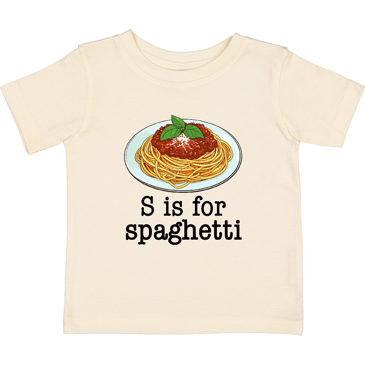Inktastic S Is For Spaghetti Alphabet Quote Baby T-Shirt Italian Food Abcs Tees