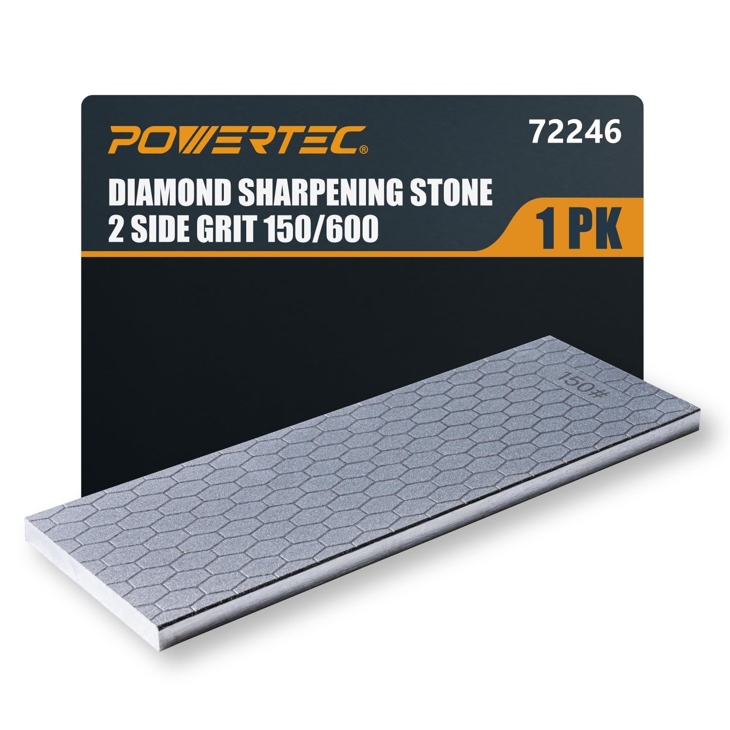 Diamond Sharpening Stone, 150/600 Dual Grit Diamond Knife Sharpener, 8 inch H...