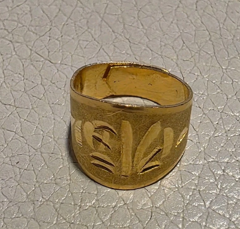 24k Yellow Real .999 Pure Gold 3.8 Grams Adjustable Toe Ring
