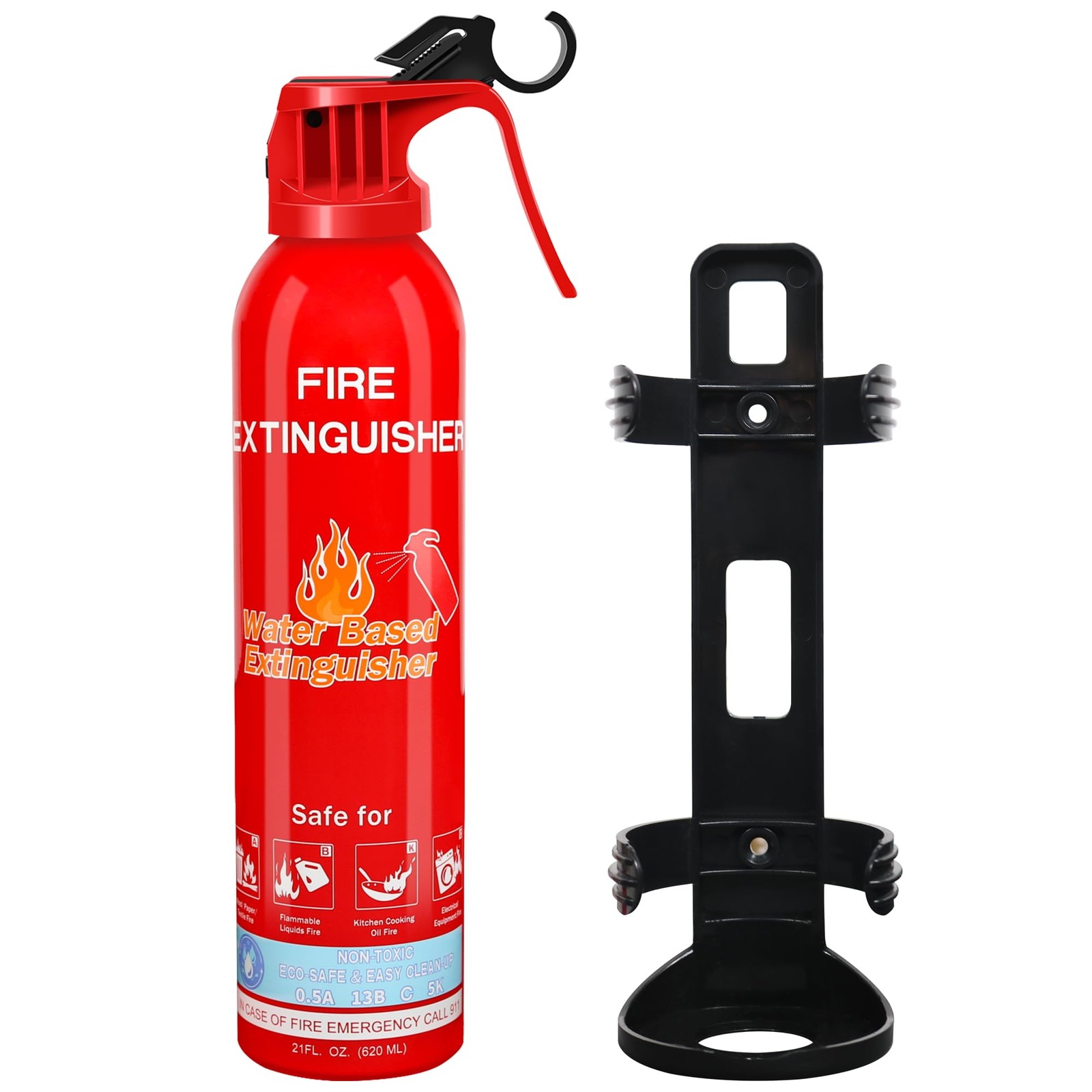 Fire Extinguishers for Home with Mount, 1 Pack Upgraded 8in1 Portable Fire Ex...