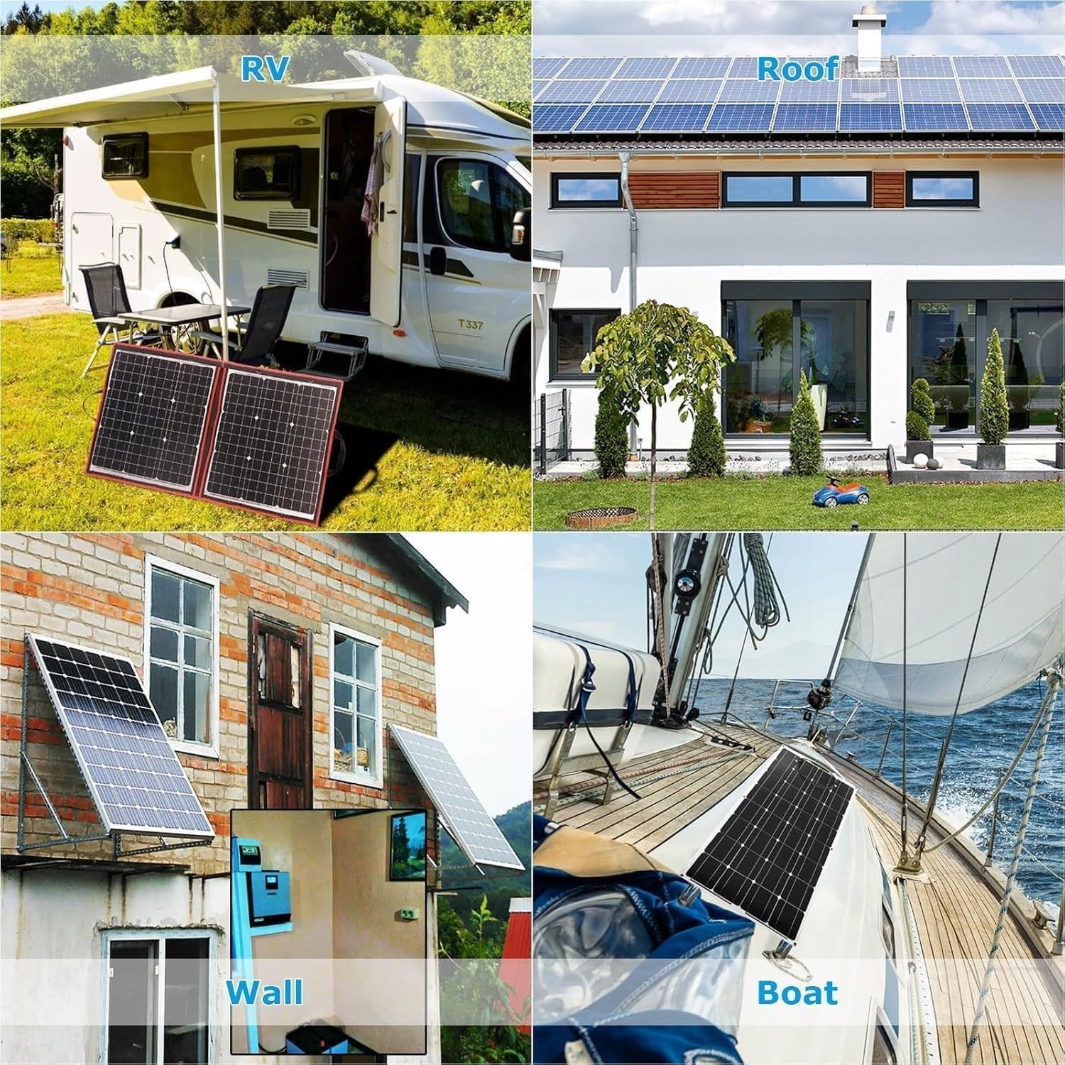 Oungy 2 Set Adjustable Solar Panel Tilt Mount Bracket Aluminum Alloy Solar