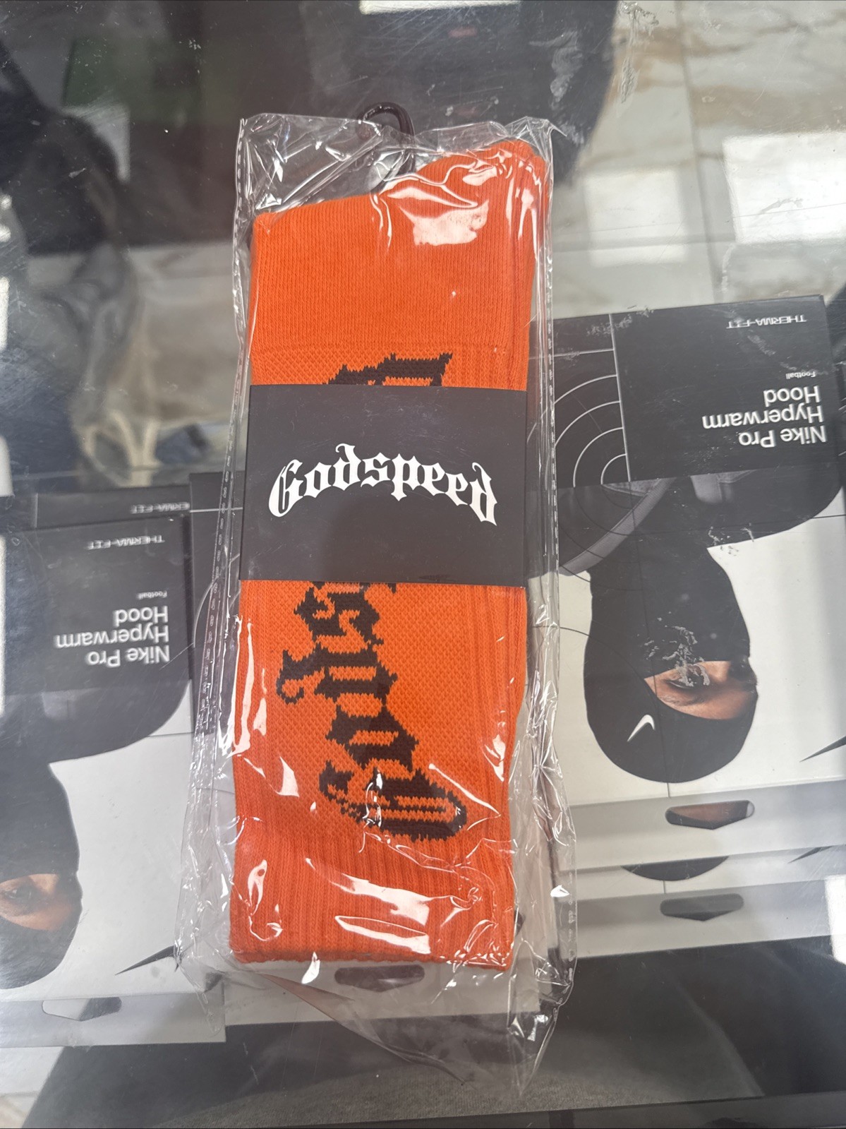 New Godspeed Socks Orange/Black Logo