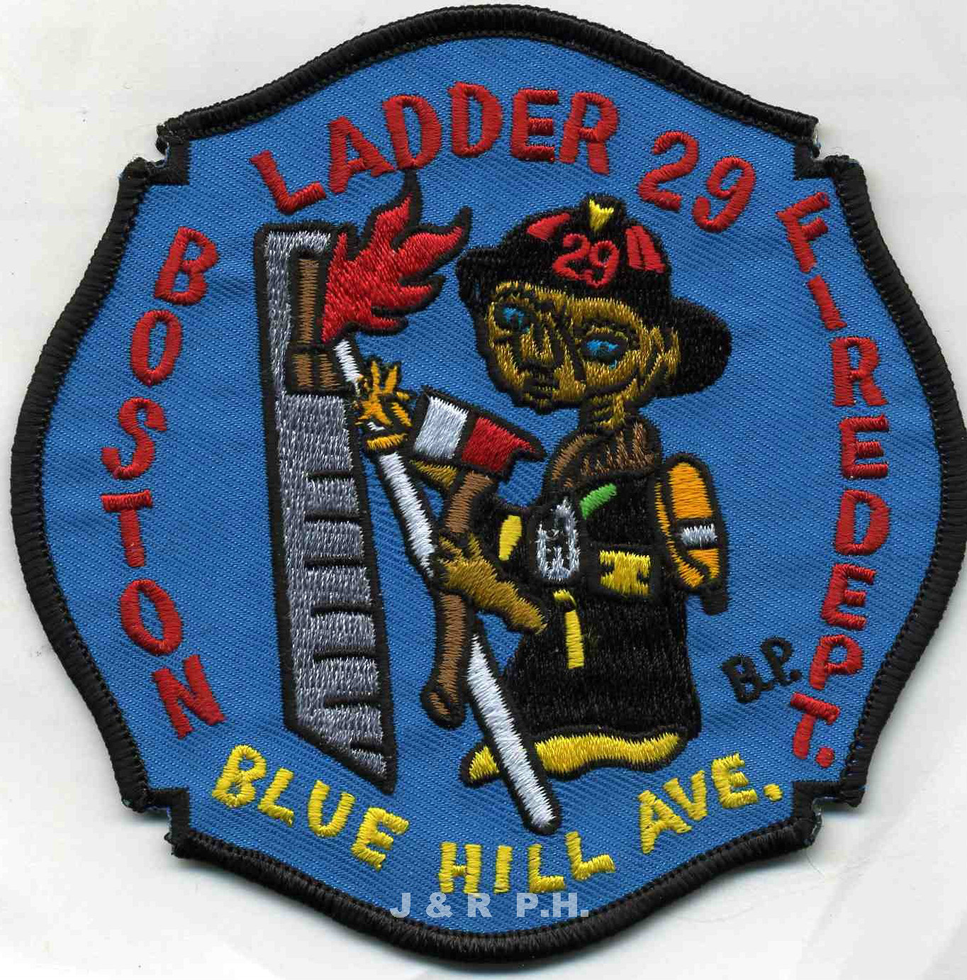 Boston  Ladder-29  "Blue Hill Ave.", MA (4.5" x 4.5" size) fire patch
