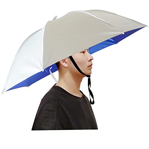 Qukipet Umbrella Hat, 37 inch Fishing Umbrella Cap for Adults and Kids, Elastic