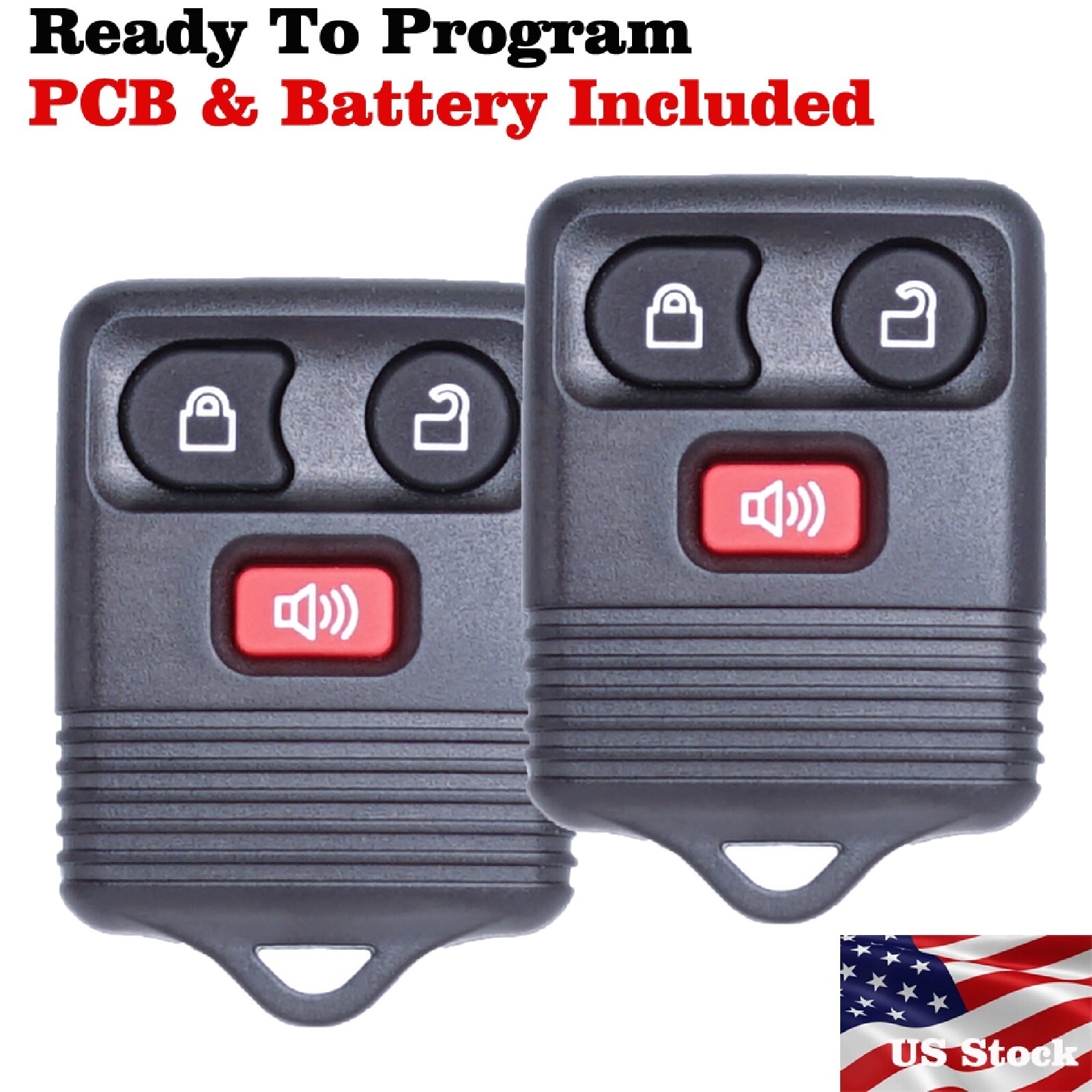 2X Keyless Entry Car Remote Control Key Fob Transmitter Alarm For Ford F150 F250