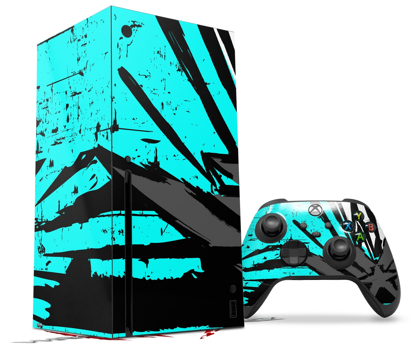 Skins XBOX Series X Console Controller Baja 0040 Neon Teal