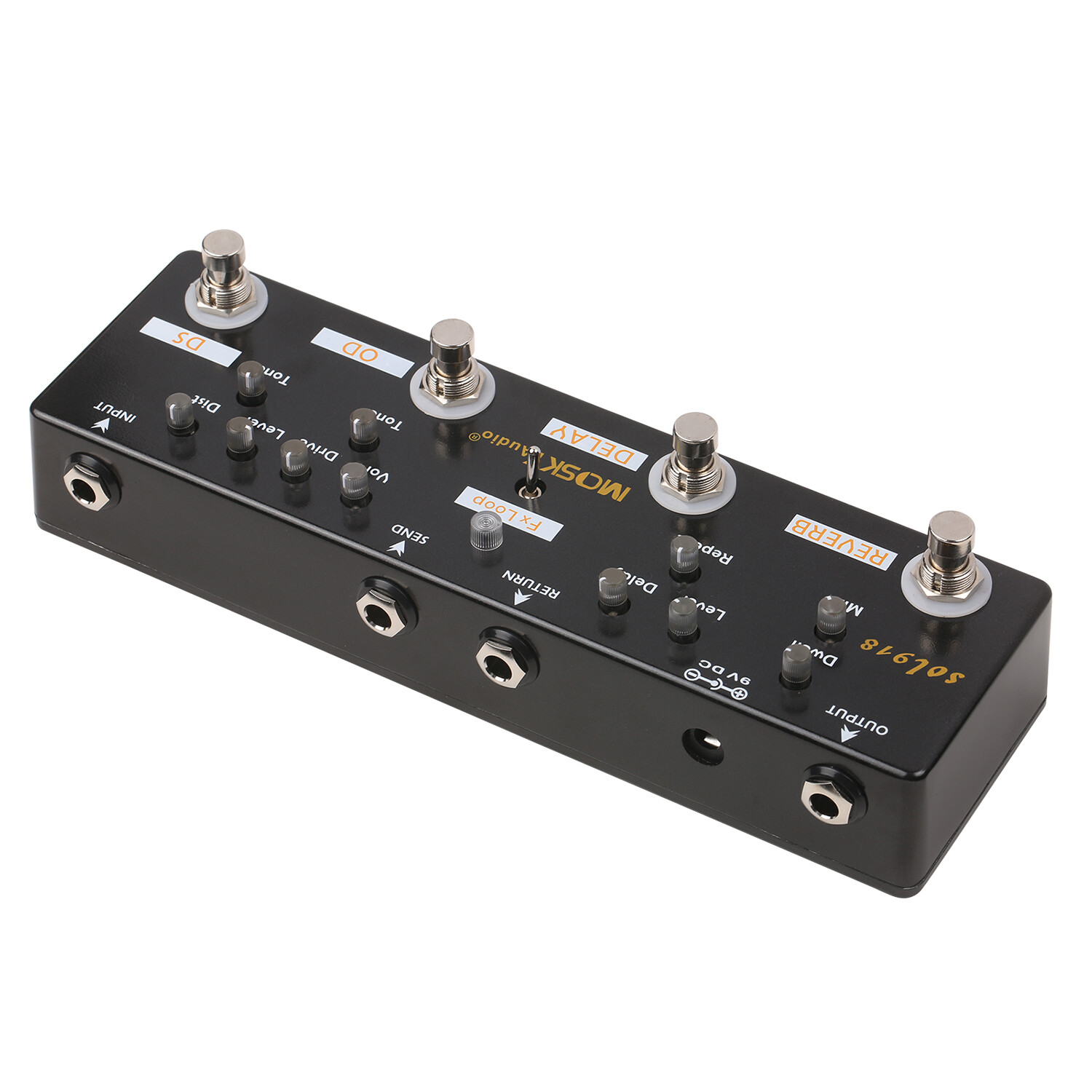 Multi Effects Pedal True Bypass Reverb Delay FX Loop Overdrive Distortion M7C9