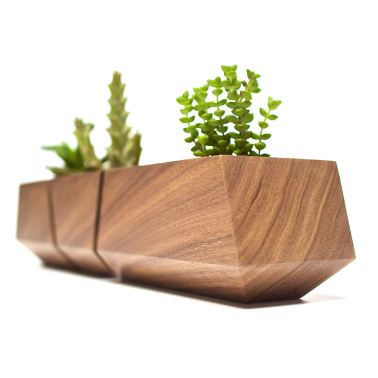 R. DESIGN HOUSE Handmade MID CENTURY Modern BOXCAR WOOD PLANTER 3pc SET Designer