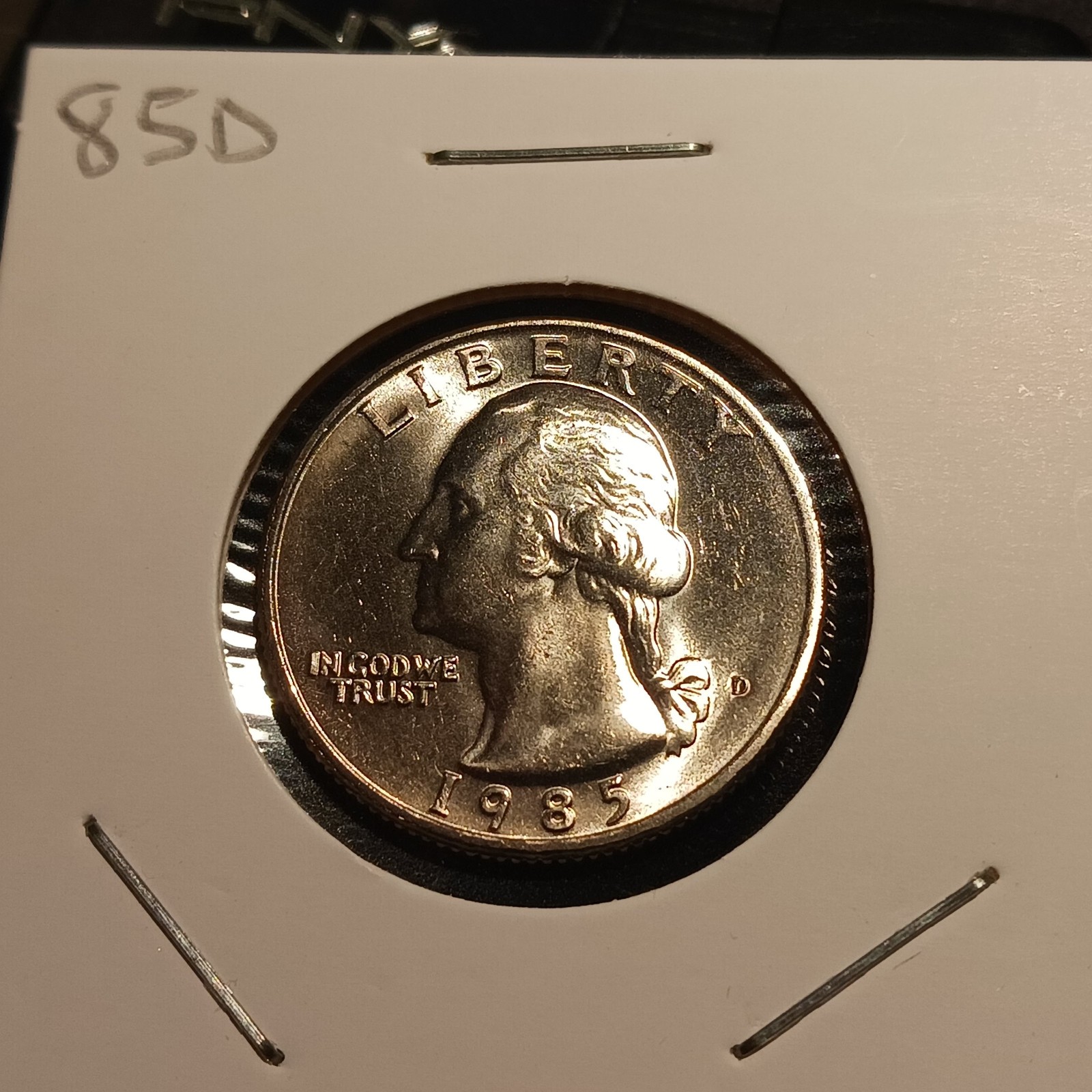 1985 D Washington Quarter BU