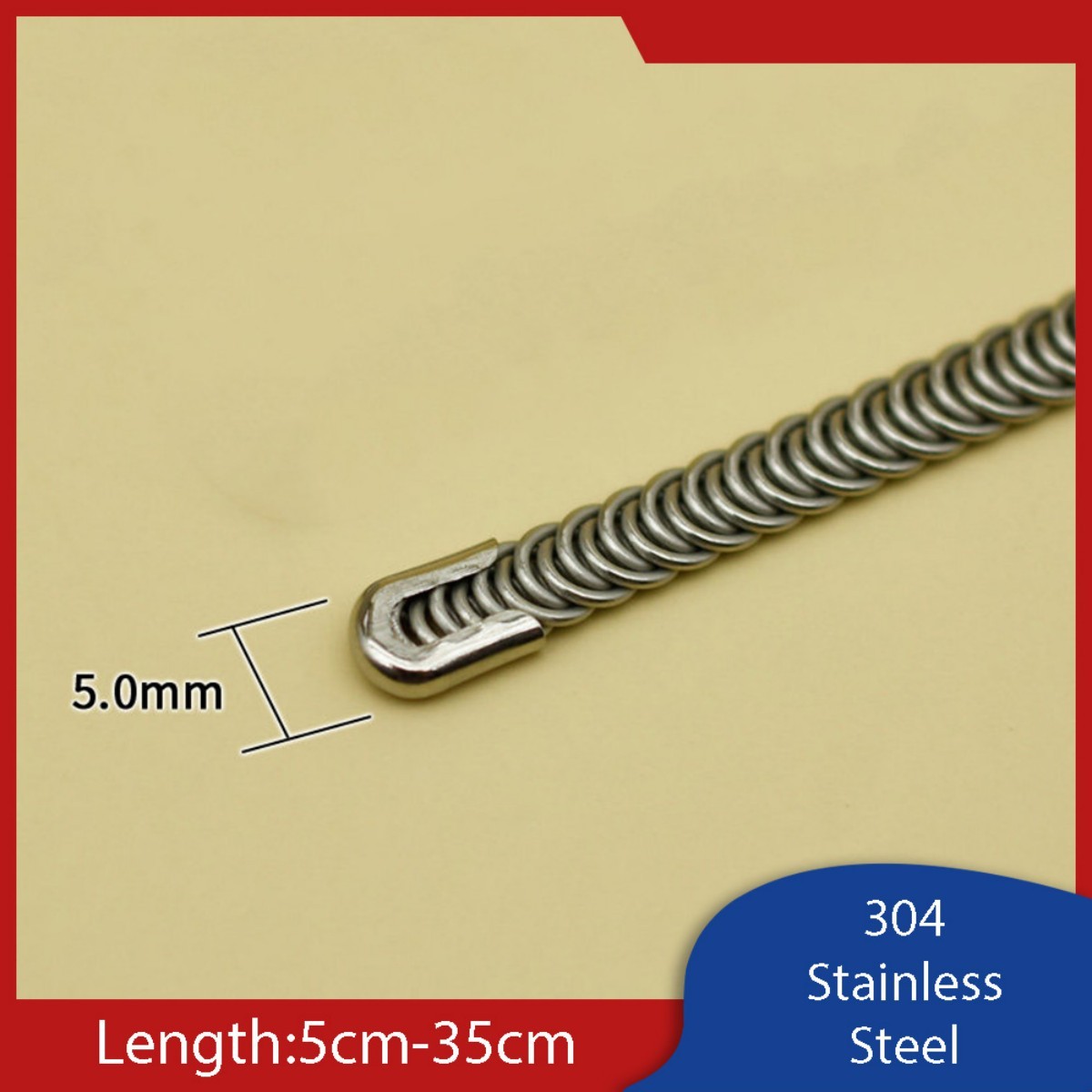 5mm Spiral Steel Corset Boning Roll - Made of 304 Stainless Steel