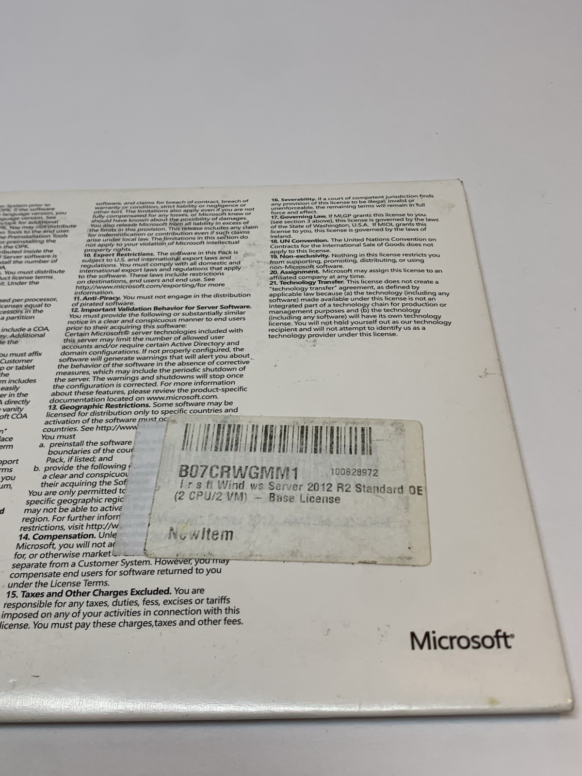 Microsoft Windows Svr Std 2012 R2 x64 English 1pk ~ New & Sealed