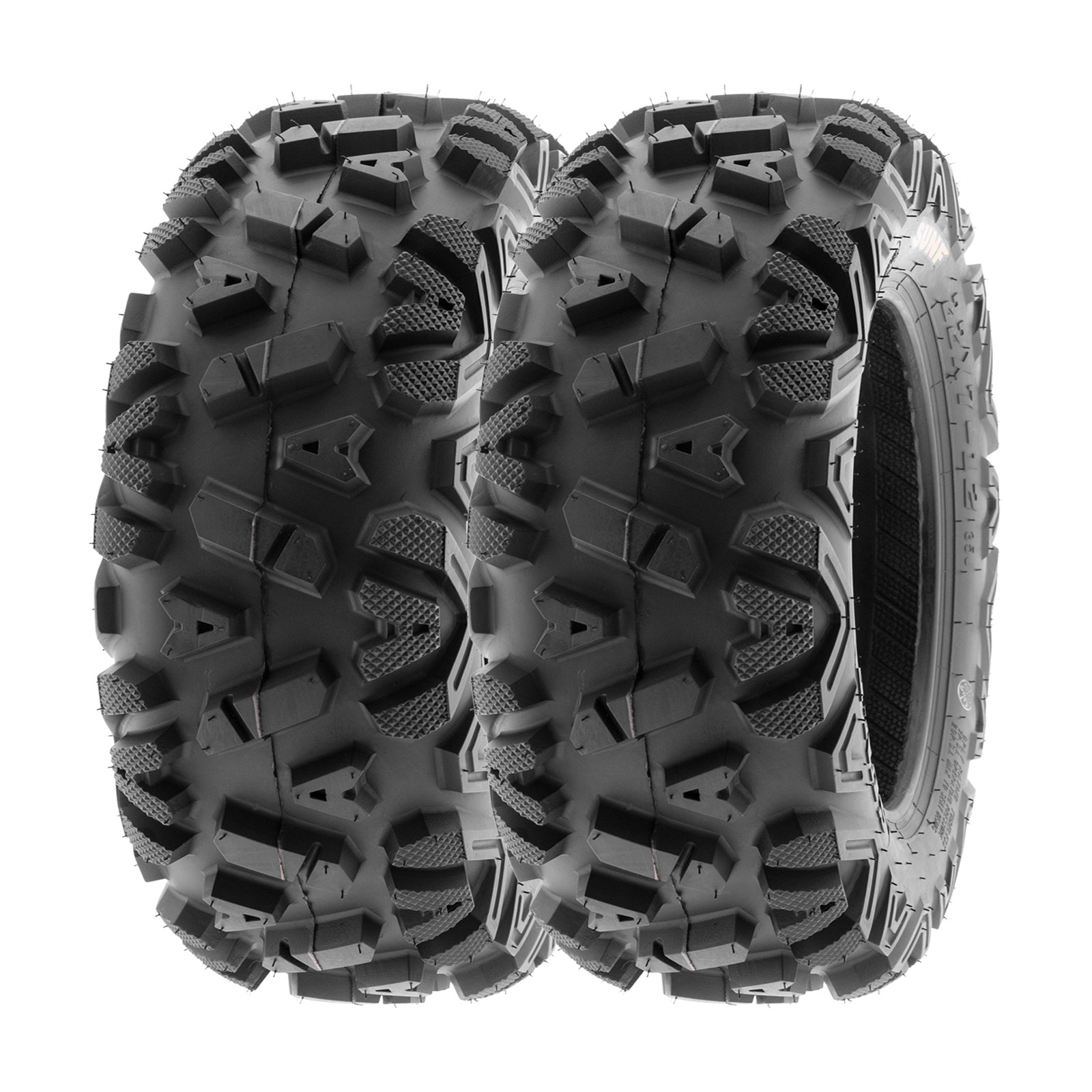 SunF  ATV UTV Tires 25x8-12 25x8x12 All Terrain 6 PR A033  Power I [Set of 2]