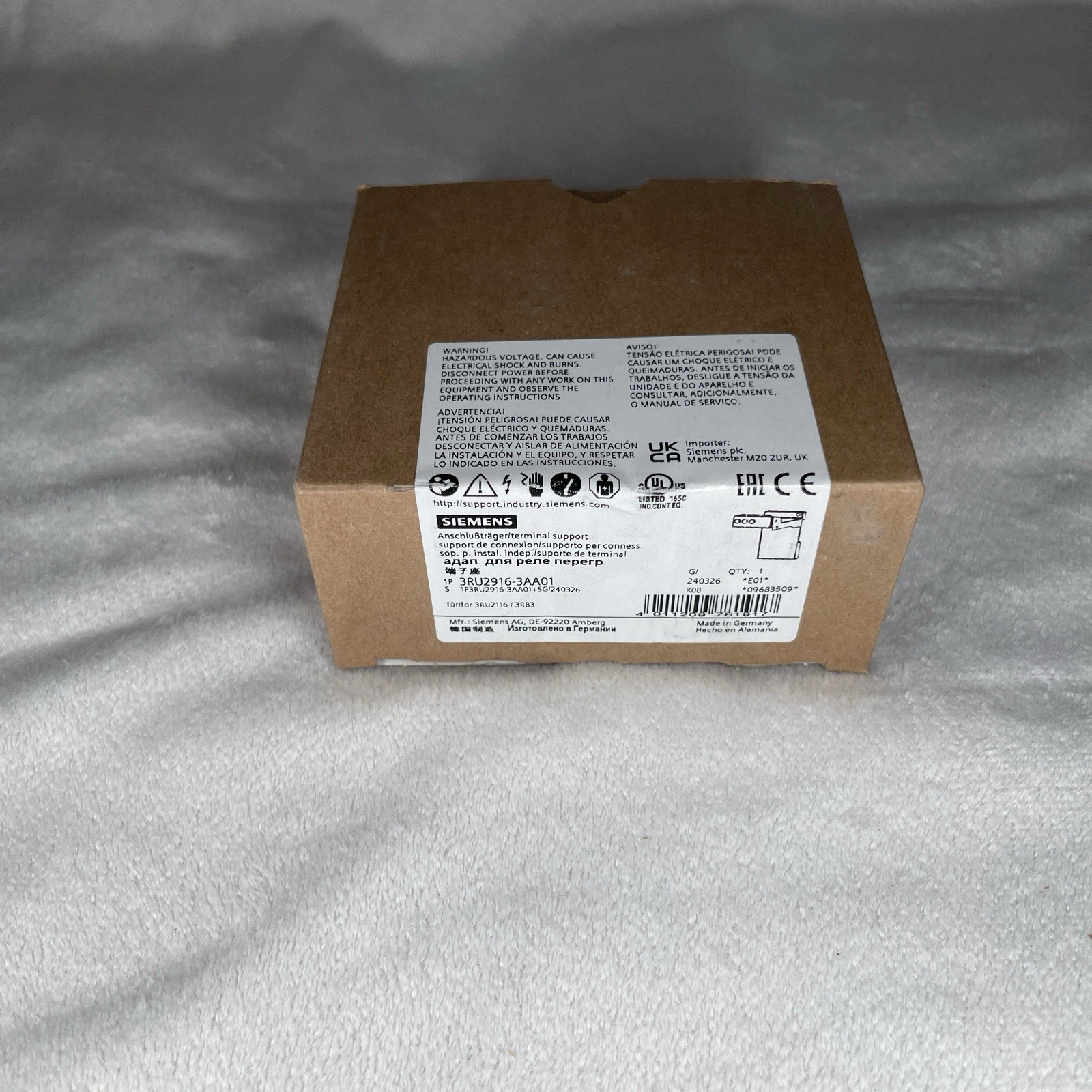 Siemens 3RU2916-3AA01 Stand-alone Assembly Support for Overload Relay Size S00