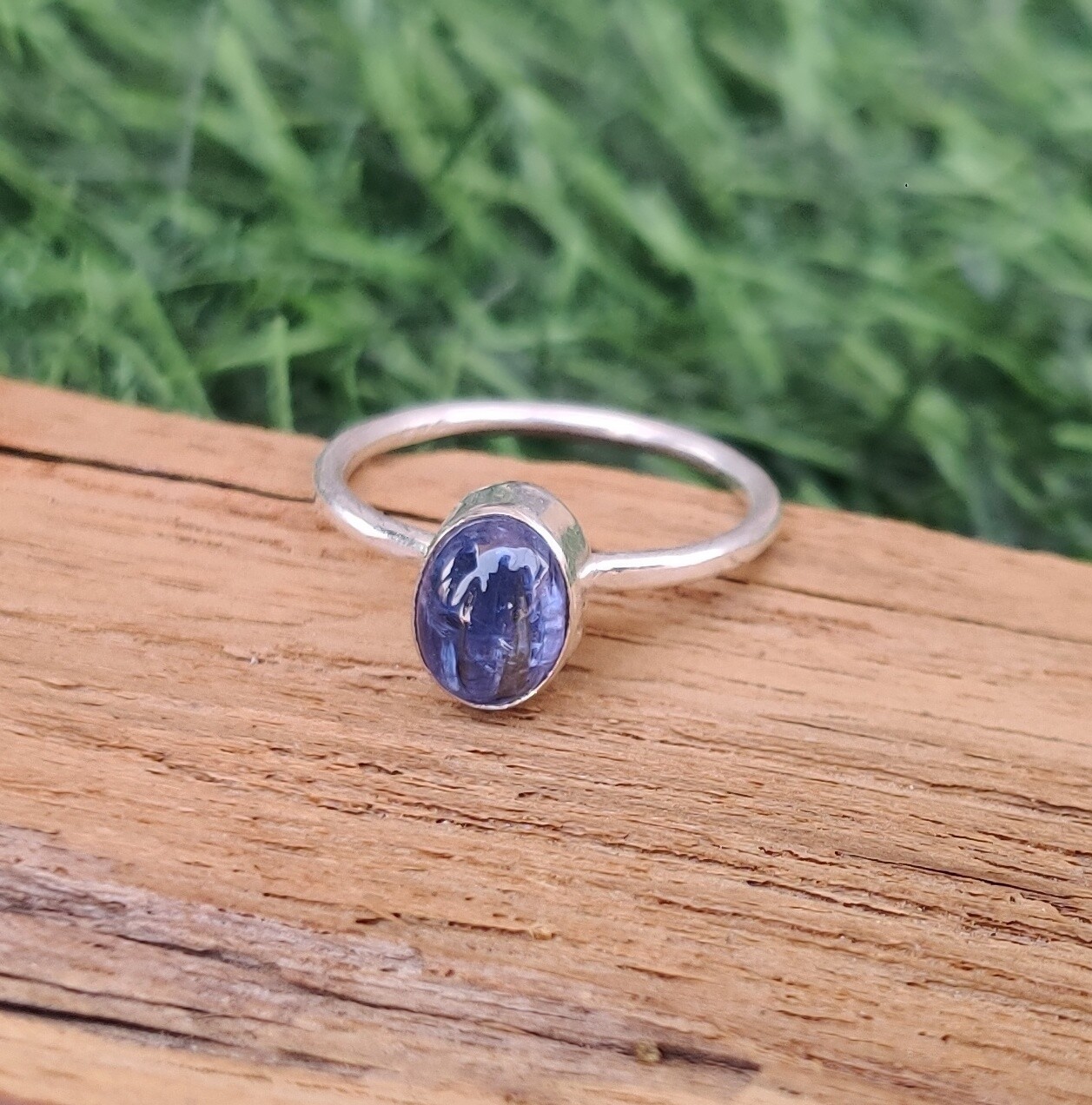 Blue Tanzanite Gemstone Handmade 925 Sterling Silver Jewelry Ring All Size SR51