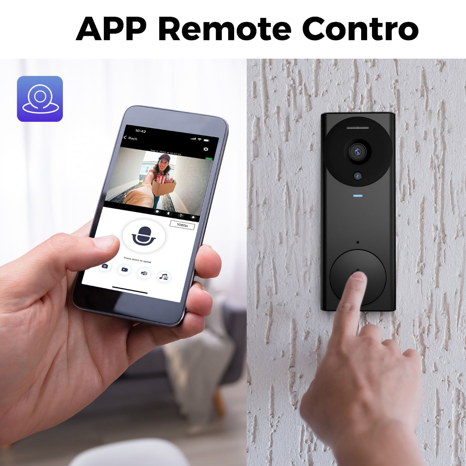 Wireless Security WiFi Smart Doorbell Intercom Video Camera Bell For ULooka