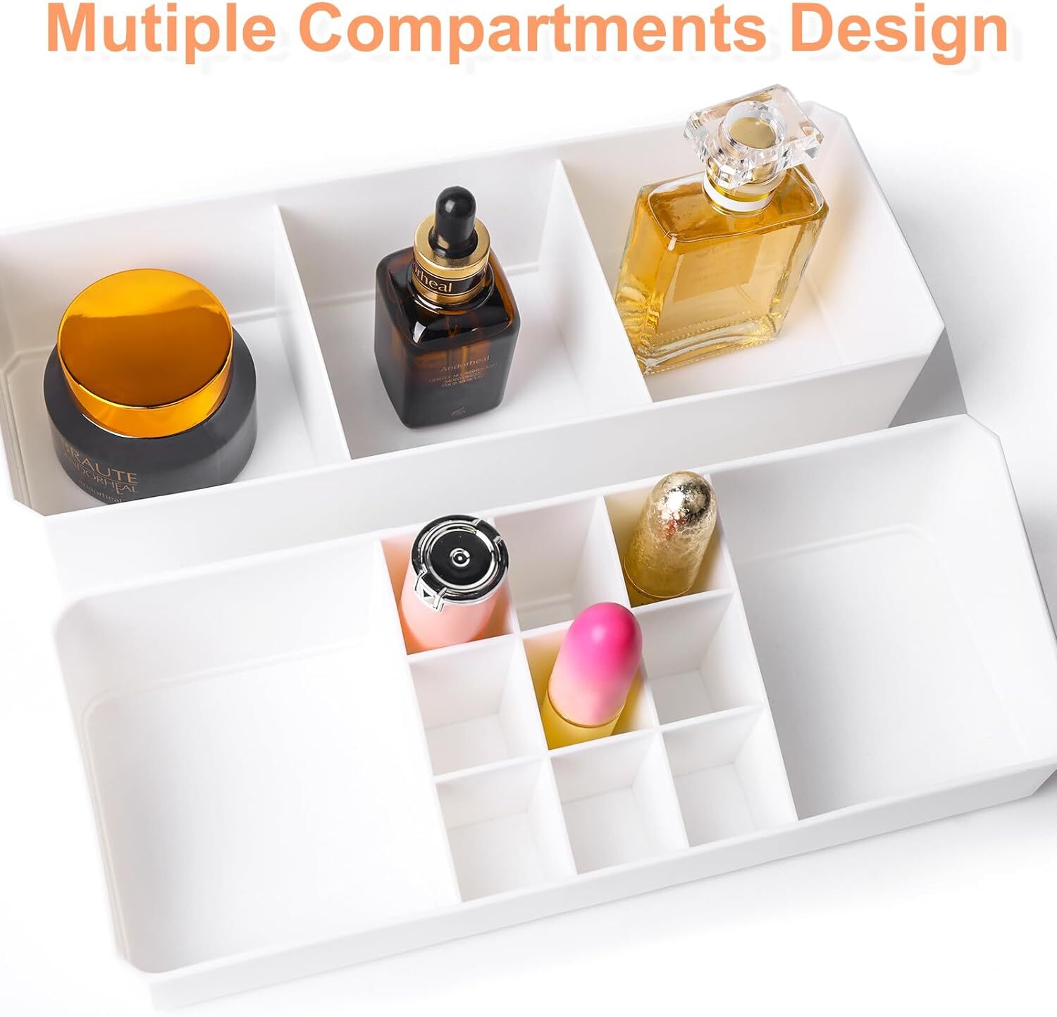 Vanity Makeup Organizer, Countertop Organizer with Makeup Brush Holder
